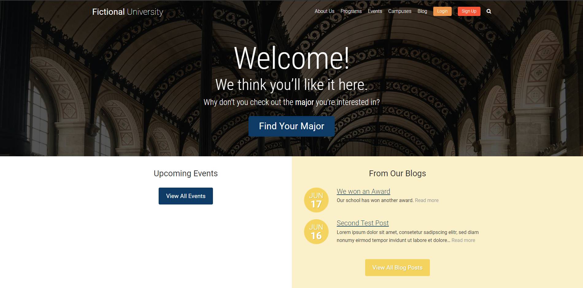 Webkurs: Fictional University